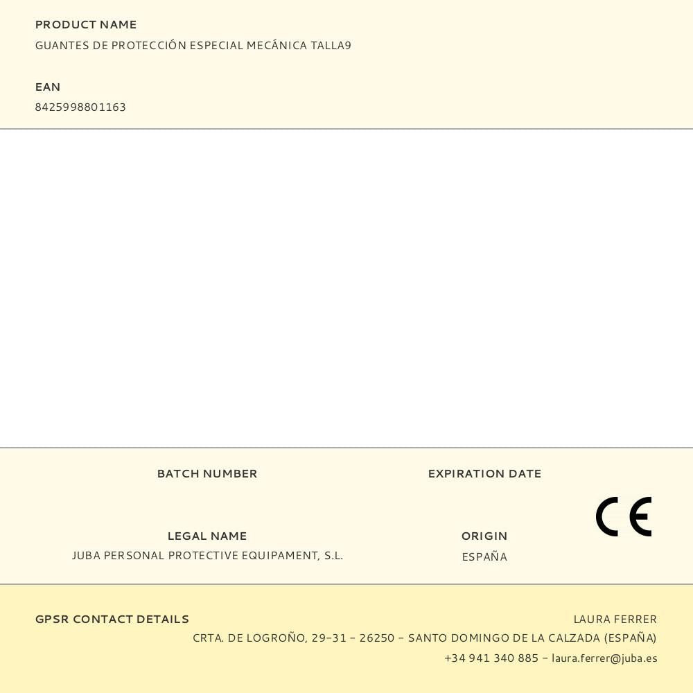 Guante nailon / licra palma nitrilo foam para mecánica, t-09