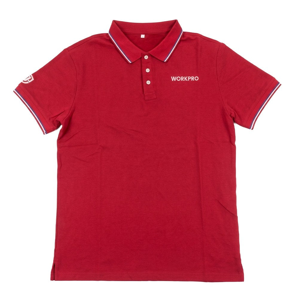 Polo de manga corta rojo, talla xl