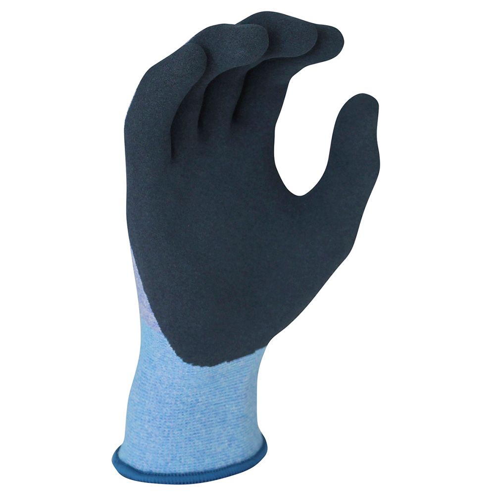 Guante poliéster / spandex con palma látex arenoso, t-06