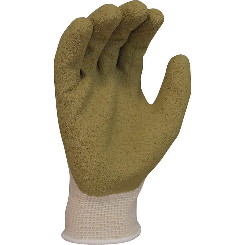 Guante poliéster / algodón con palma látex rugoso, t-09