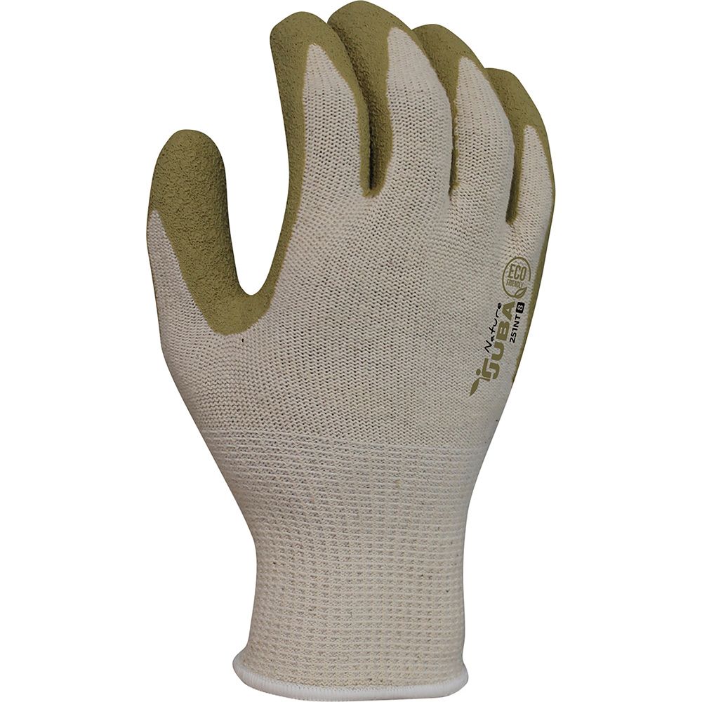 Guante poliéster / algodón con palma látex rugoso, t-09