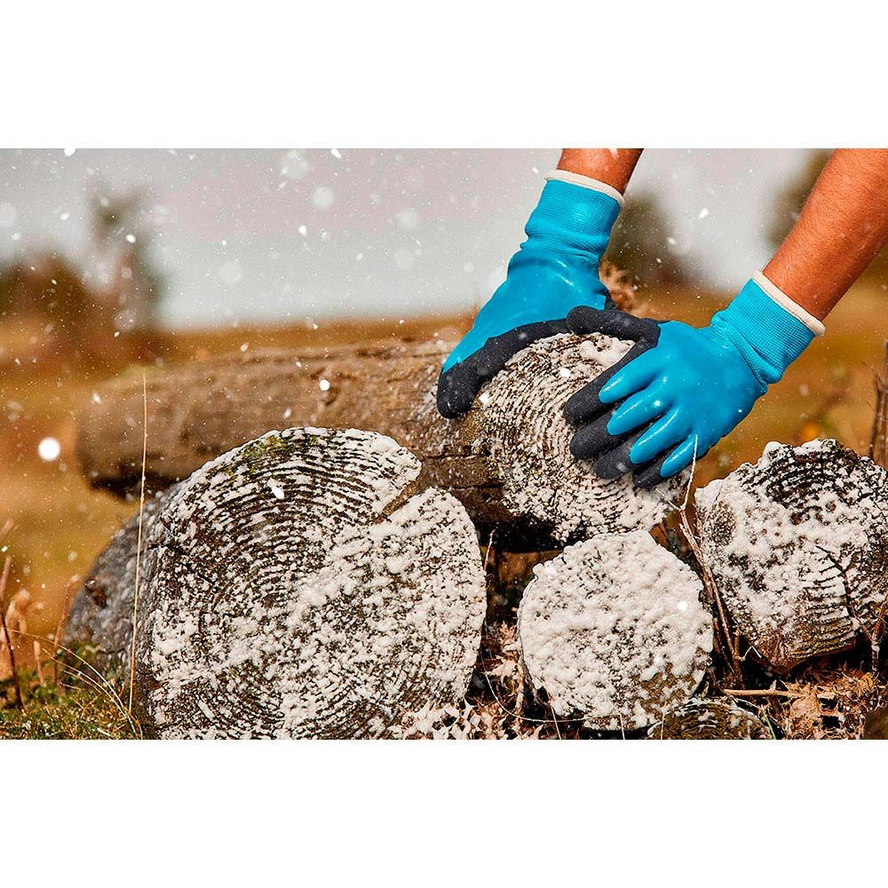 Guante poliéster doble recubrimiento látex, trabajos en frío, t-09