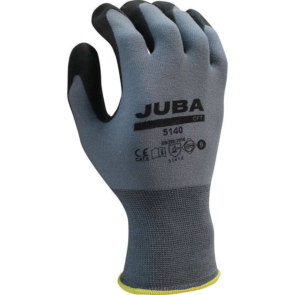 Guante nailon, palma recubierta pvc para jardinería, t-09