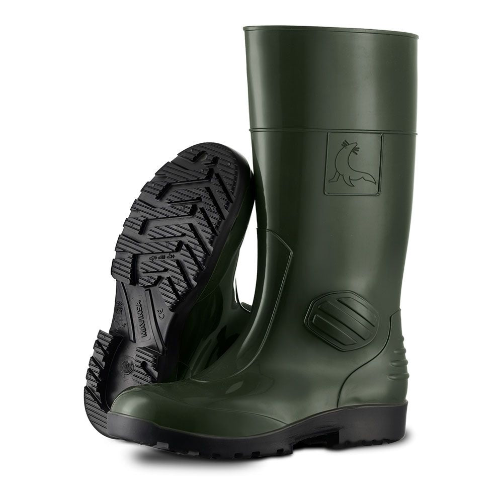 Bota de agua con seguridad s5 src color verde y negro talla 41