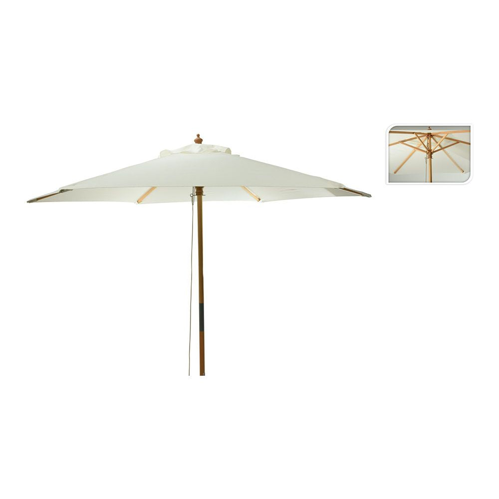Parasol para jardín con mango de madera ø2,6 x 2,2 m
