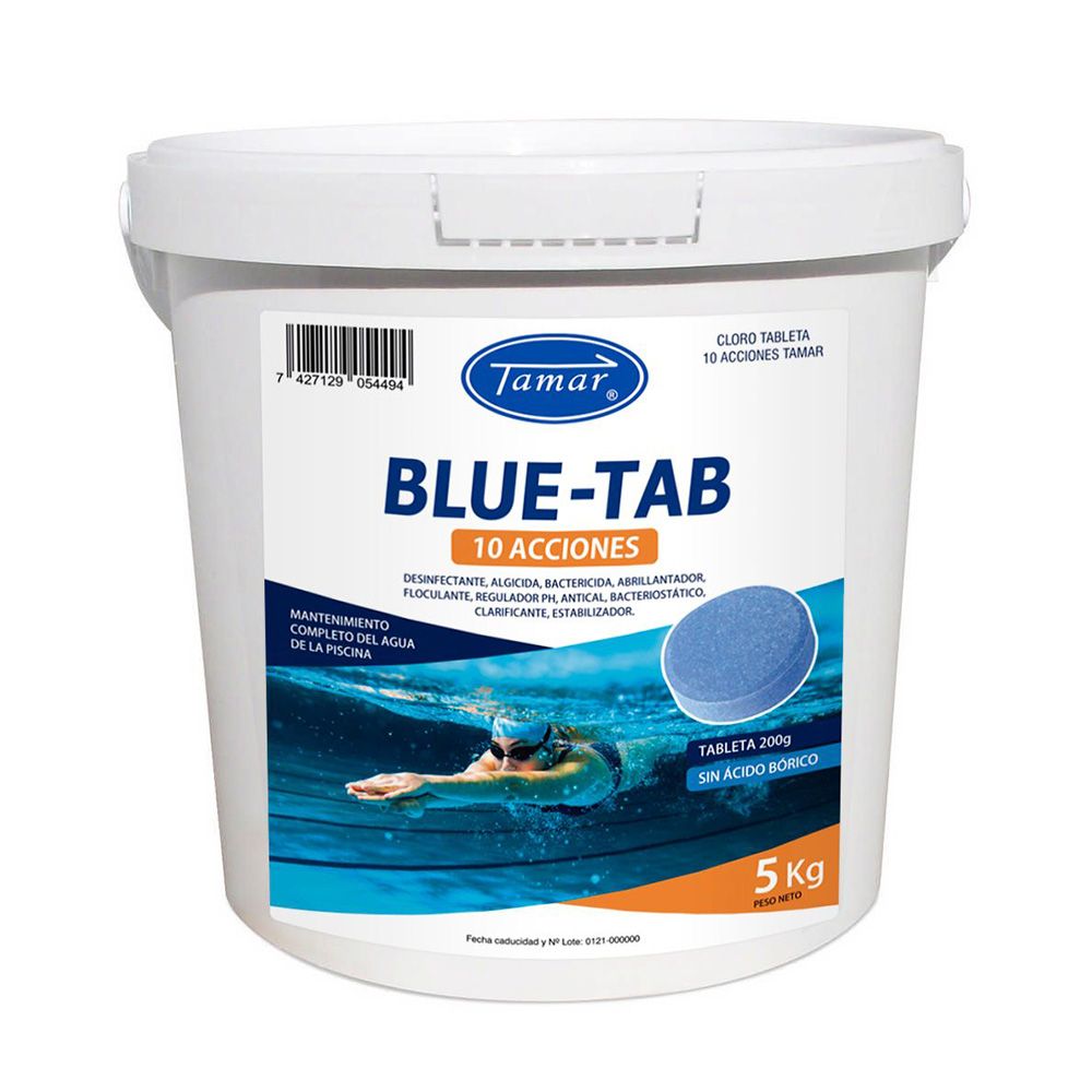 Cloro blue tab 10 acciones en tabletas, bote 5 kg
