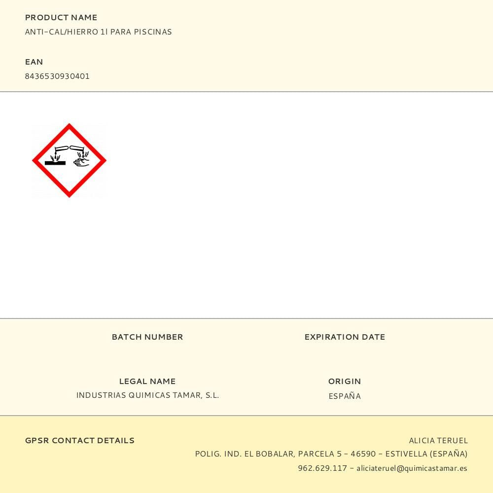 Antical/hierro, bote 1 l