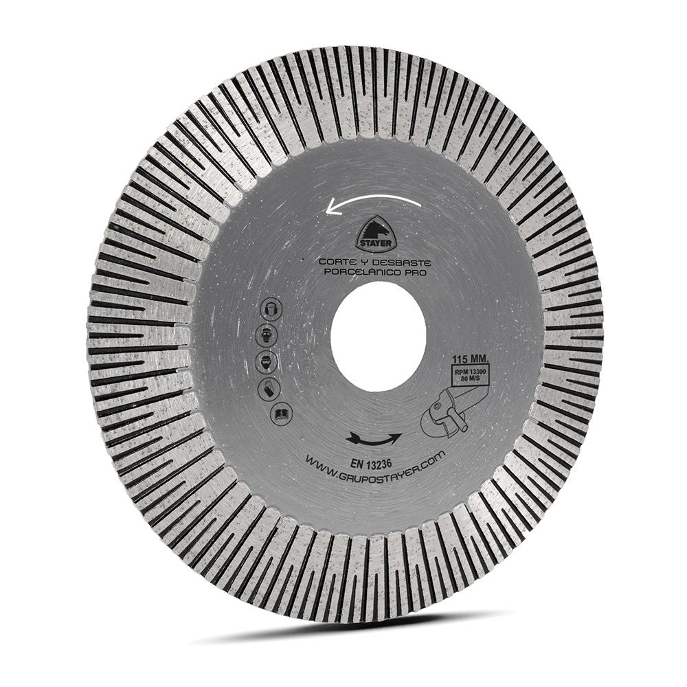 Disco corte y desbaste porcelanico pro ø125 x 20 x 22,2 mm