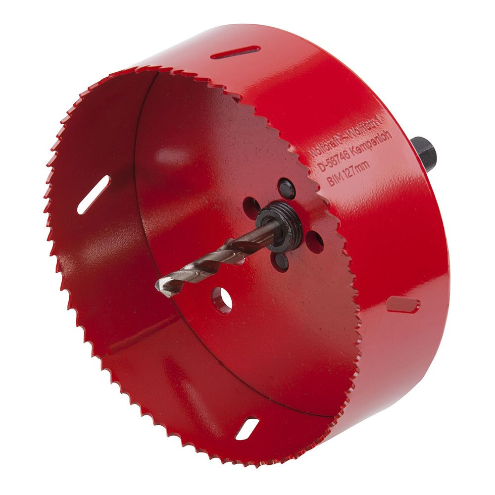 Sierra de corona bimetal con broca piloto ø127 mm