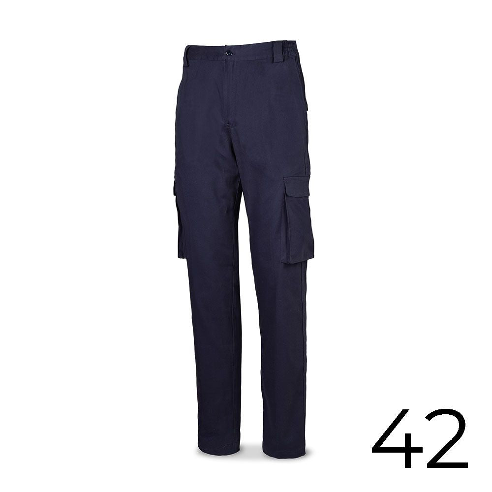 Pantalón strech 98% algodon 2% elastano 240g. azul marino talla 42 588pbsam/42