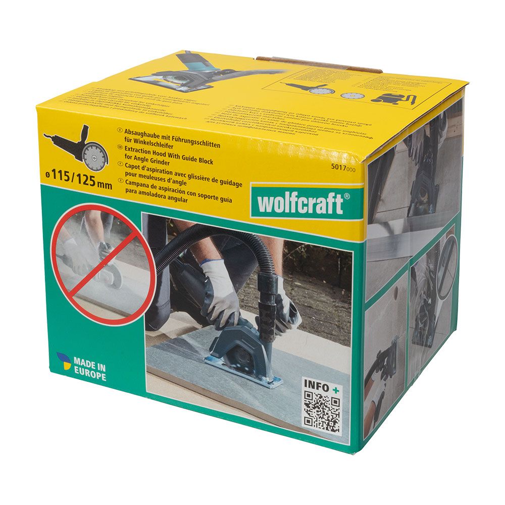 Soporte guía de aspiración de polvo y guía para amoladora angular