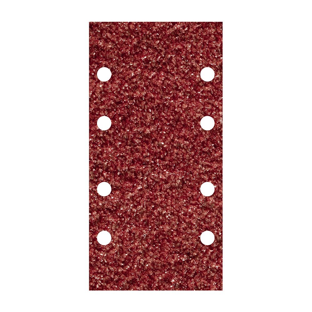 Hojas de lijar adhesivas de corindón perforadas, 93 x 185 mm, grano 80, 10 uds