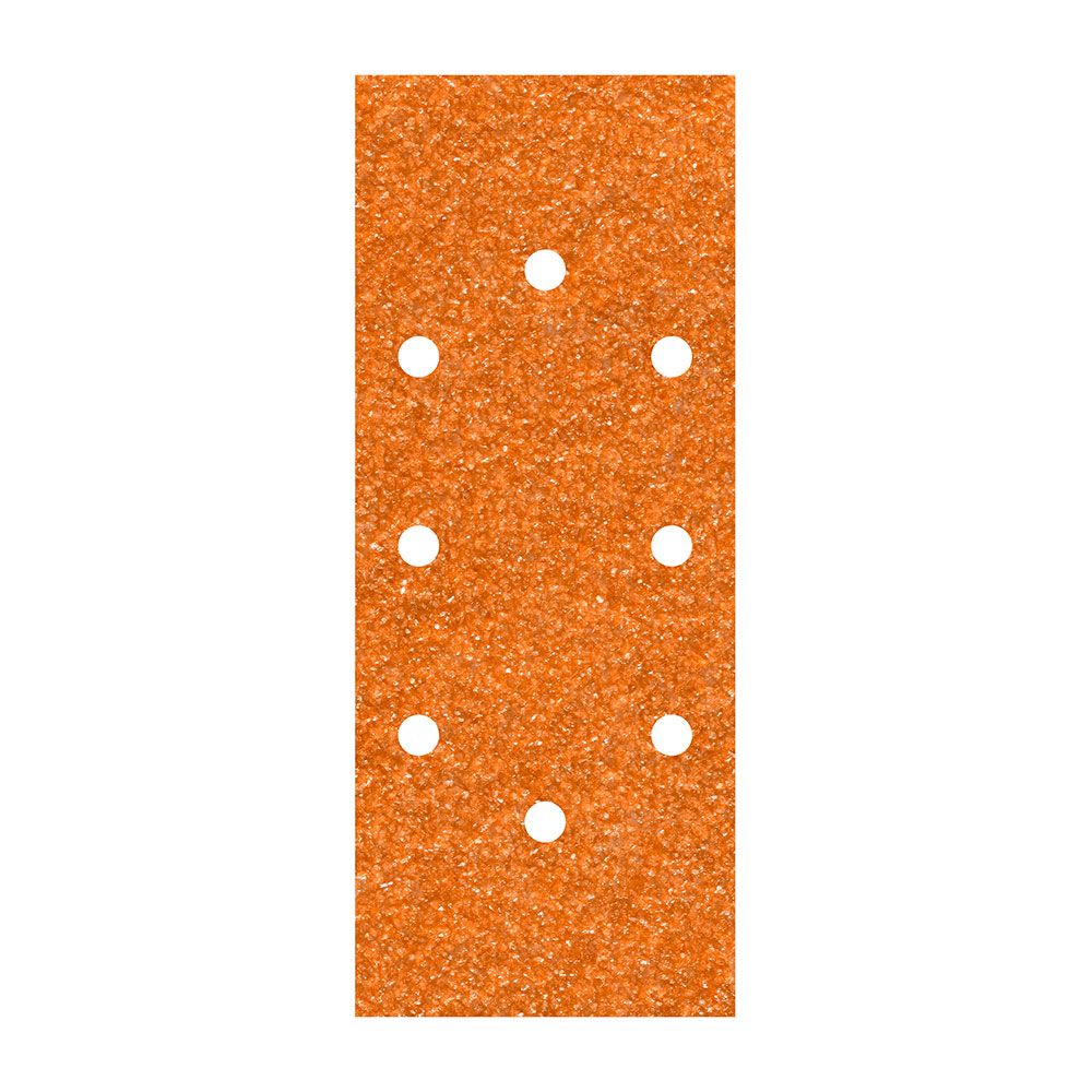 Hojas de lijar de corindón perforadas oval, 93 x 230 mm, grano 120, 5 uds