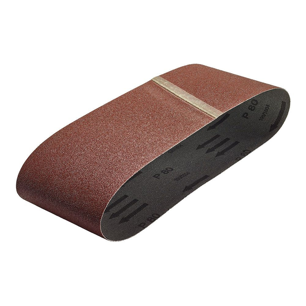 Lijas de banda, corindón, 75 x 533 mm, grano80, 3 uds