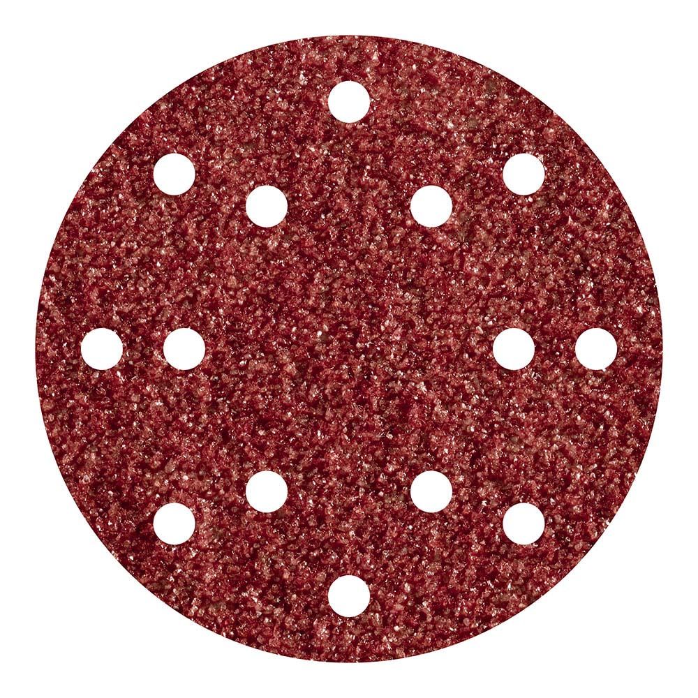 Discos adhesivos de lijar corindón, para exc., ø150 mm, grano80, 5 uds