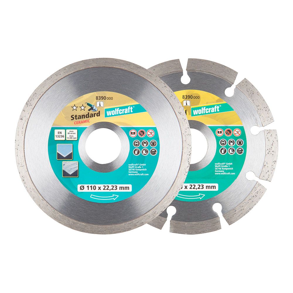 Disco diamantado de corte ø110 mm 2 uds
