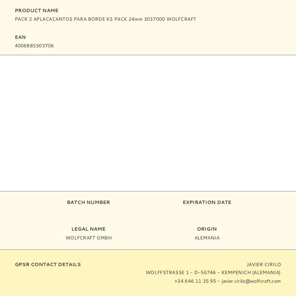 Aplacacantos para borde ks pack 24 mm, 2 uds