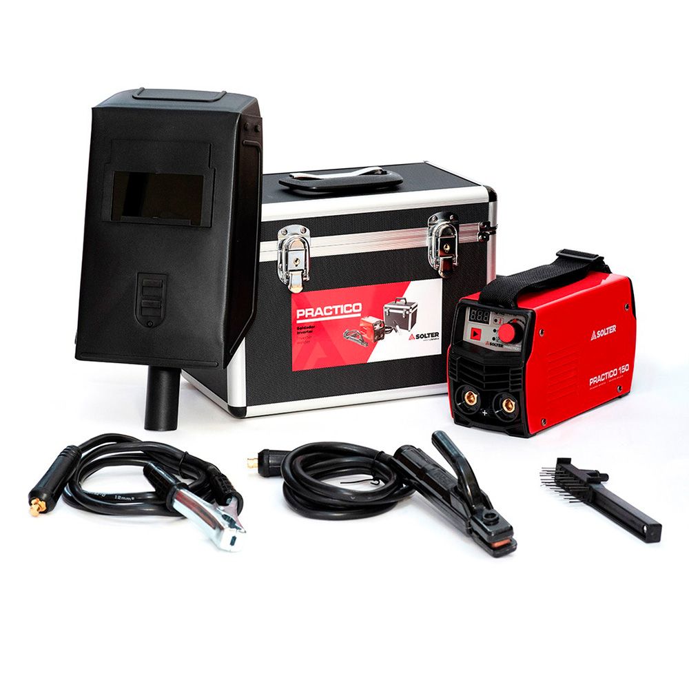 Equipo soldador 7000w inverter practico 150 con accesorios solter