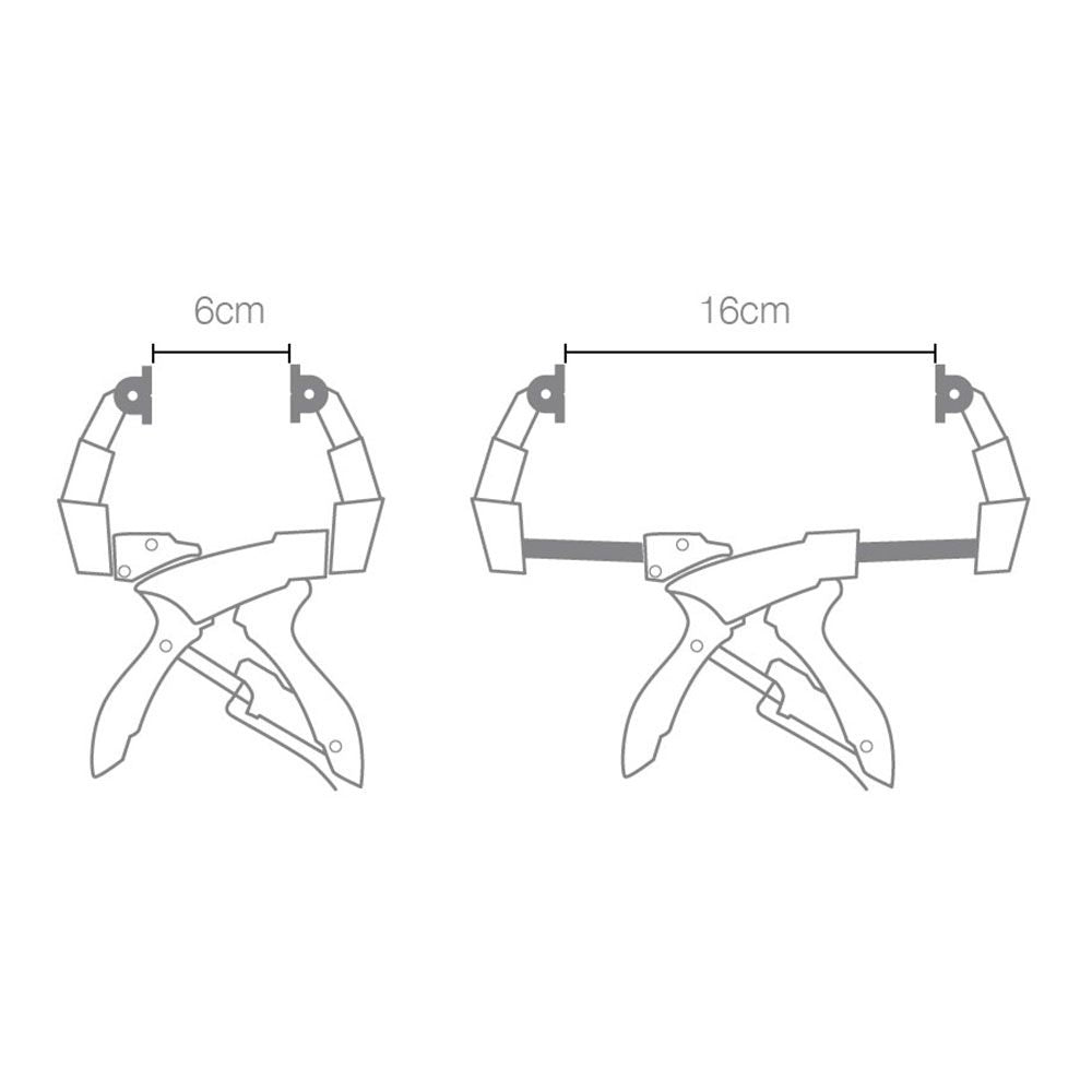 Pinza de presión extensible 16 cm