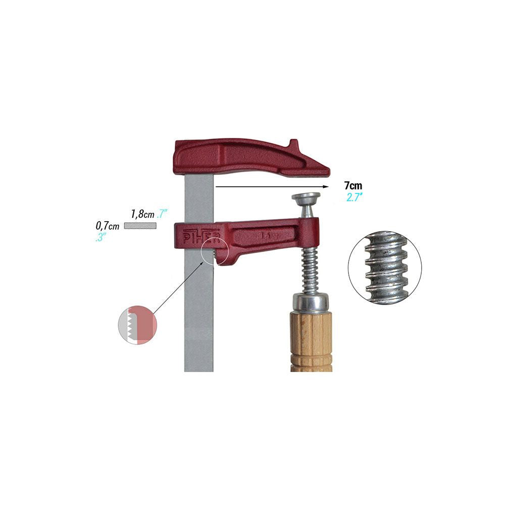 Aprieto piher m-20 cm. madera