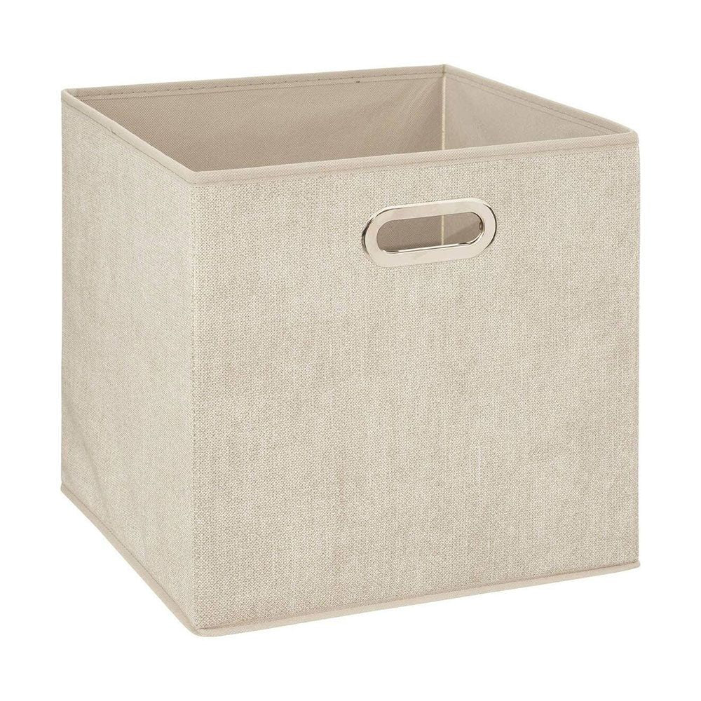Caja organizadora para estantería, color beige, 31 x 31 x 31 cm