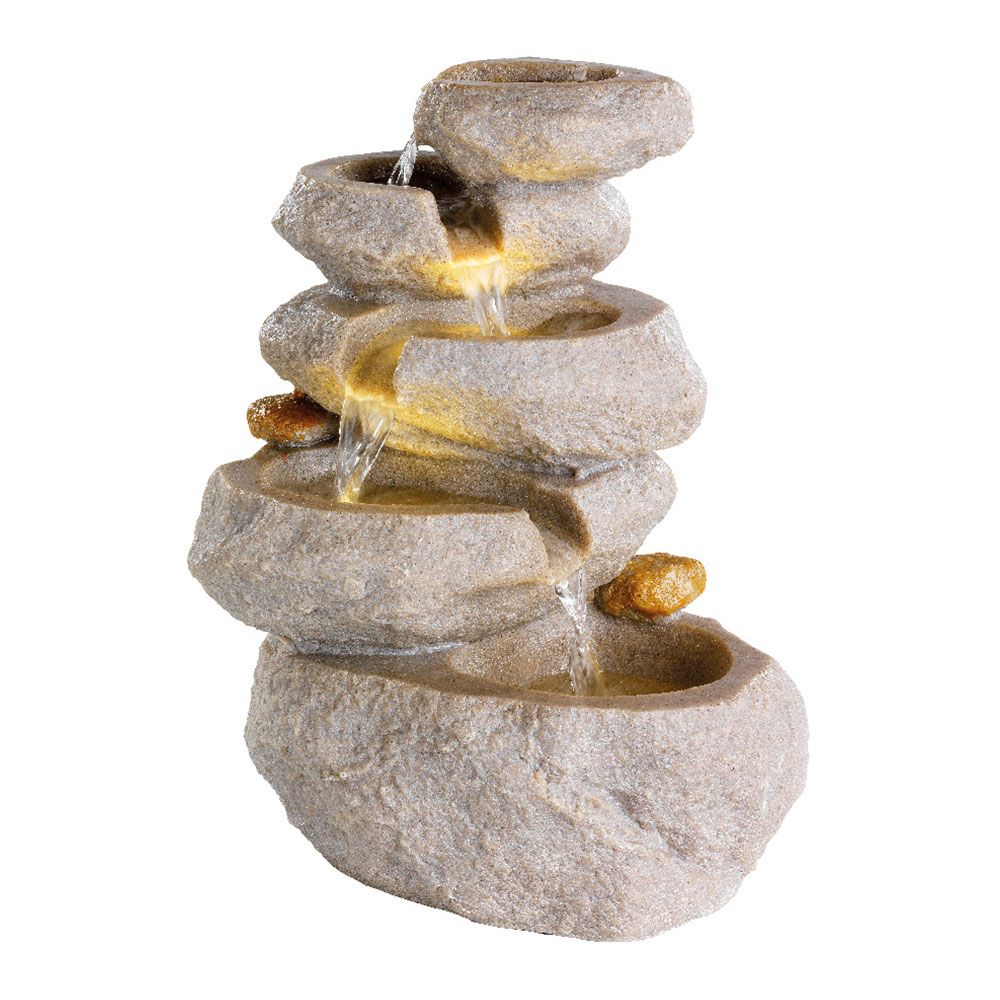 Fuente de poliresina para interior y exterior - 18 x 23 x 35 cm