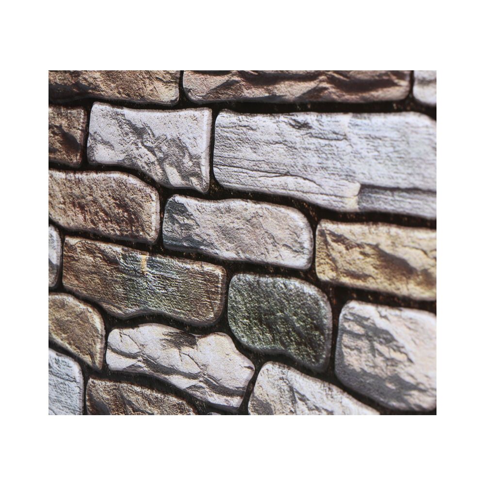 Sticker imitacion muro color marron 30 x 30 cm, pack 2 uds