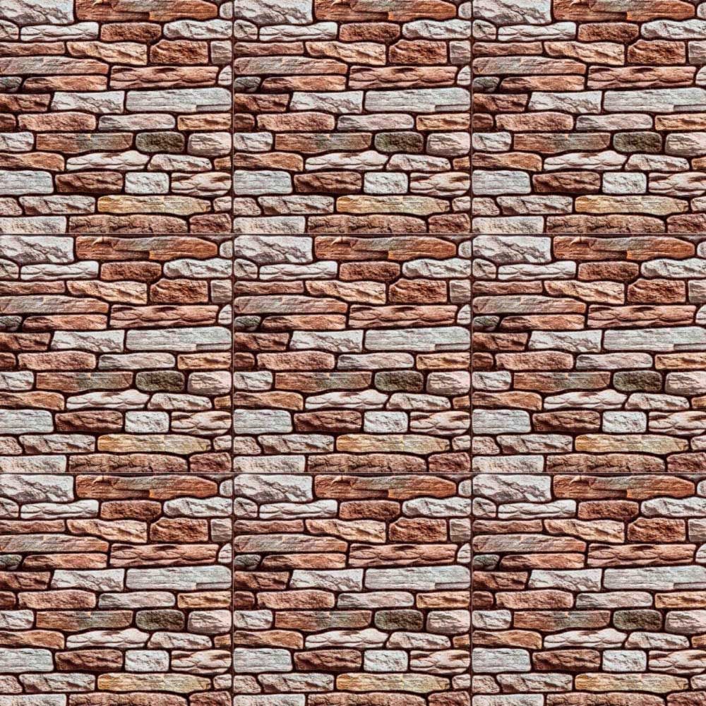 Sticker imitacion muro color marron 30 x 30 cm, pack 2 uds