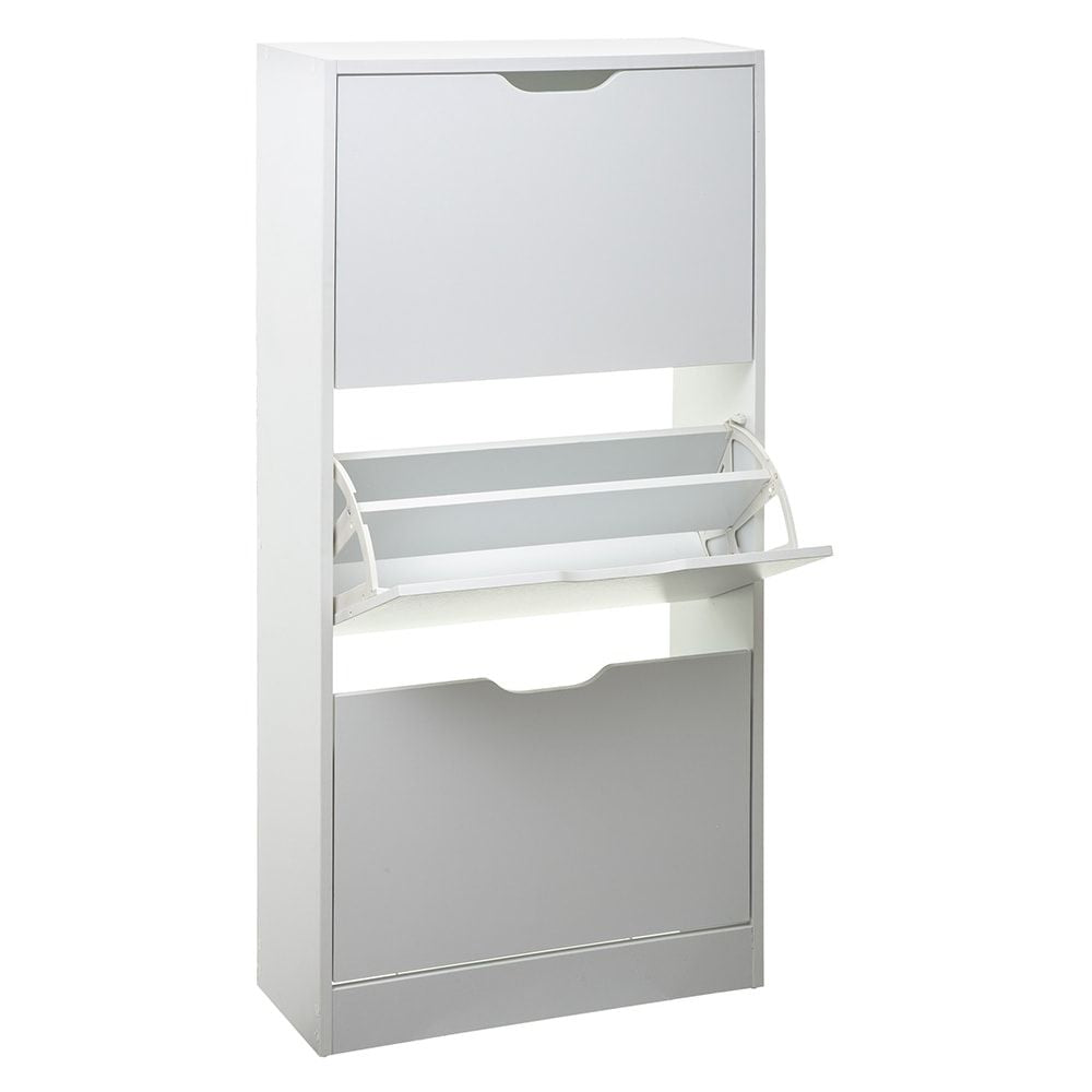 Zapatero de madera 115 x 60 x 24 cm color blanco