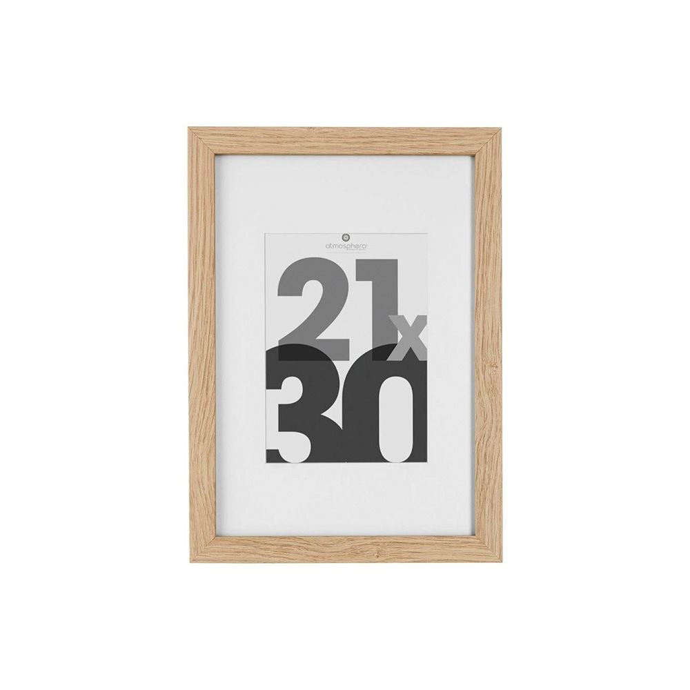 Marco de fotos, madera natural, 21 x 30 cm