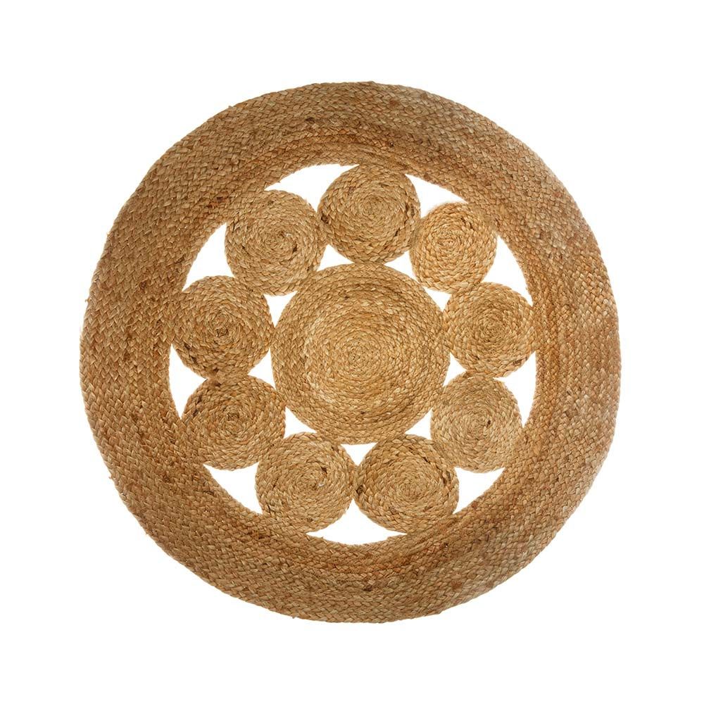 Alfombra de yute calada ø80 cm