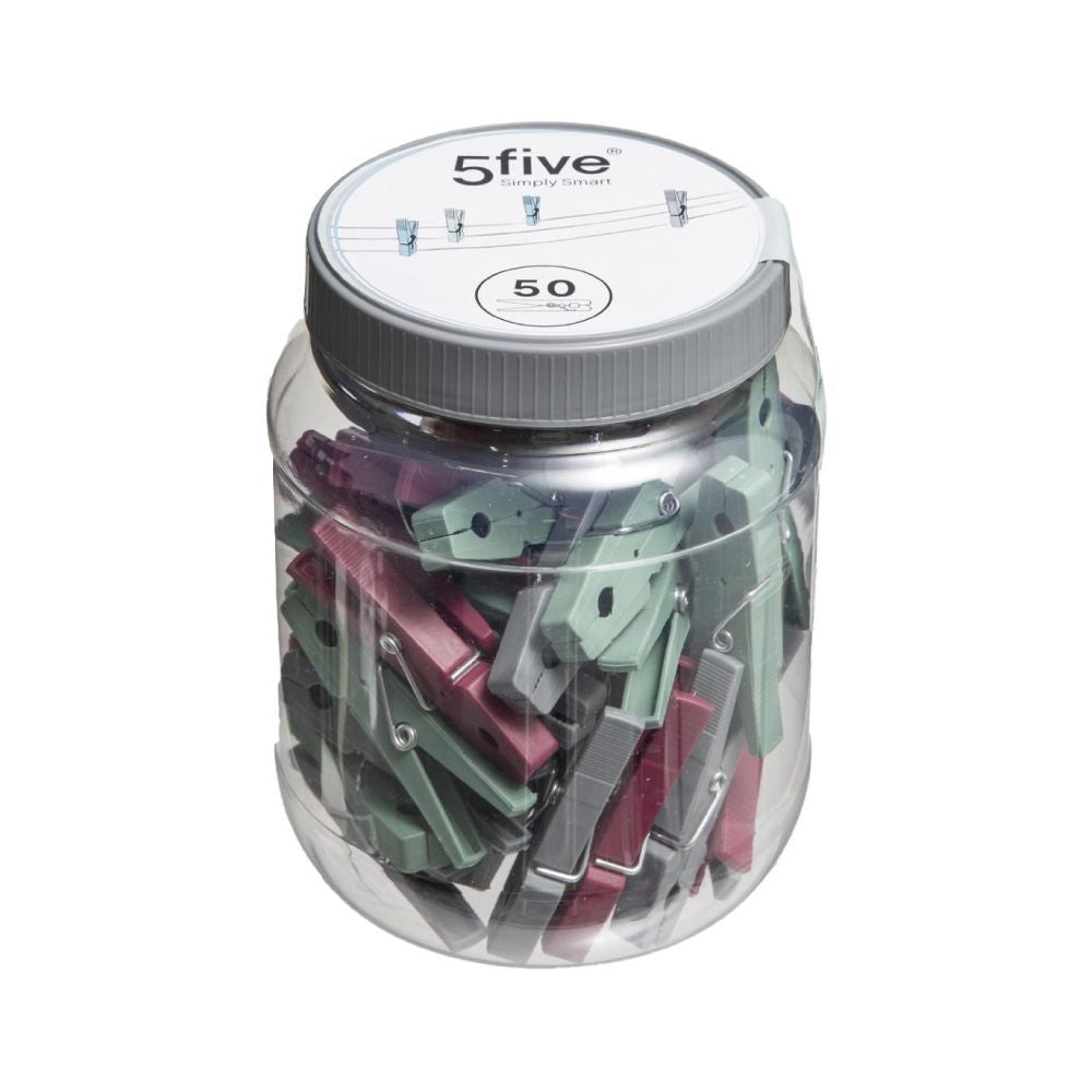 Pinzas de plástico para la ropa, 50 uds