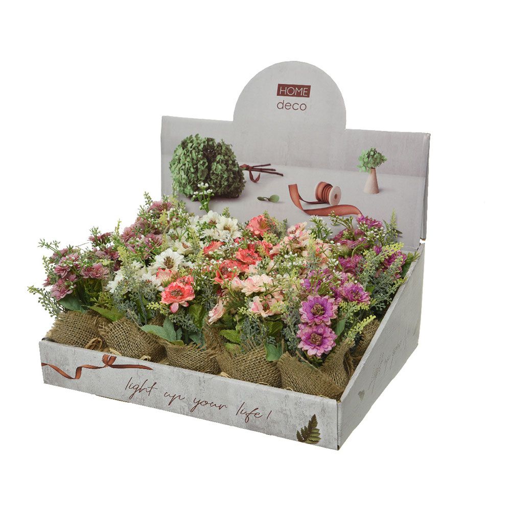 Maceta mini de margaritas / dalias, ø7 x 17 cm, modelos variados