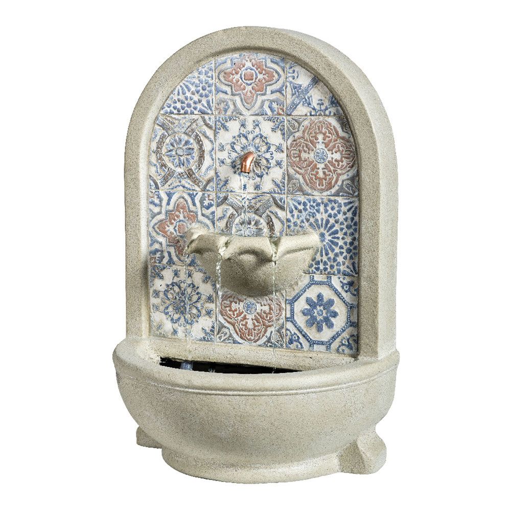 Fuente de resina para exterior ip44, vintage - 36 x 22 x 54 cm