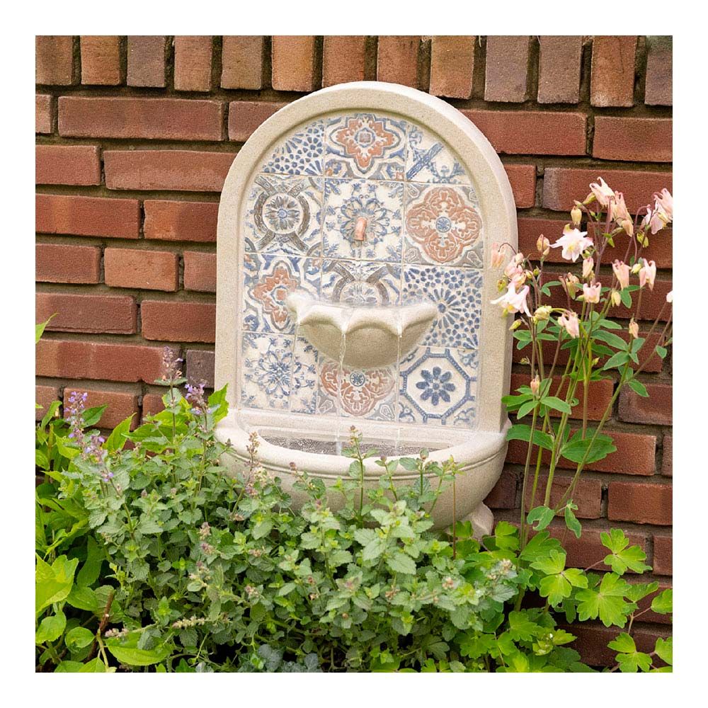 Fuente de resina para exterior ip44, vintage - 36 x 22 x 54 cm