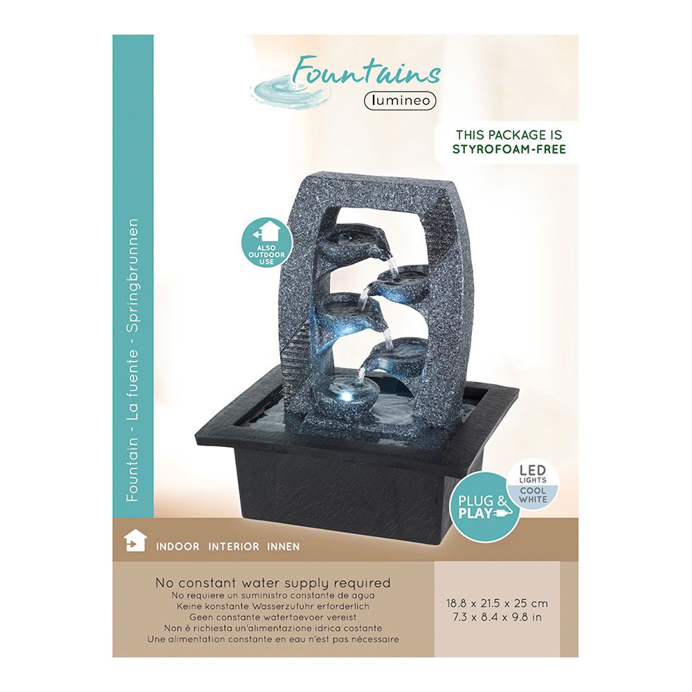 Fuente de poliresina para interior y exterior modelos variados 21,5 x 18,5 x 25 cm