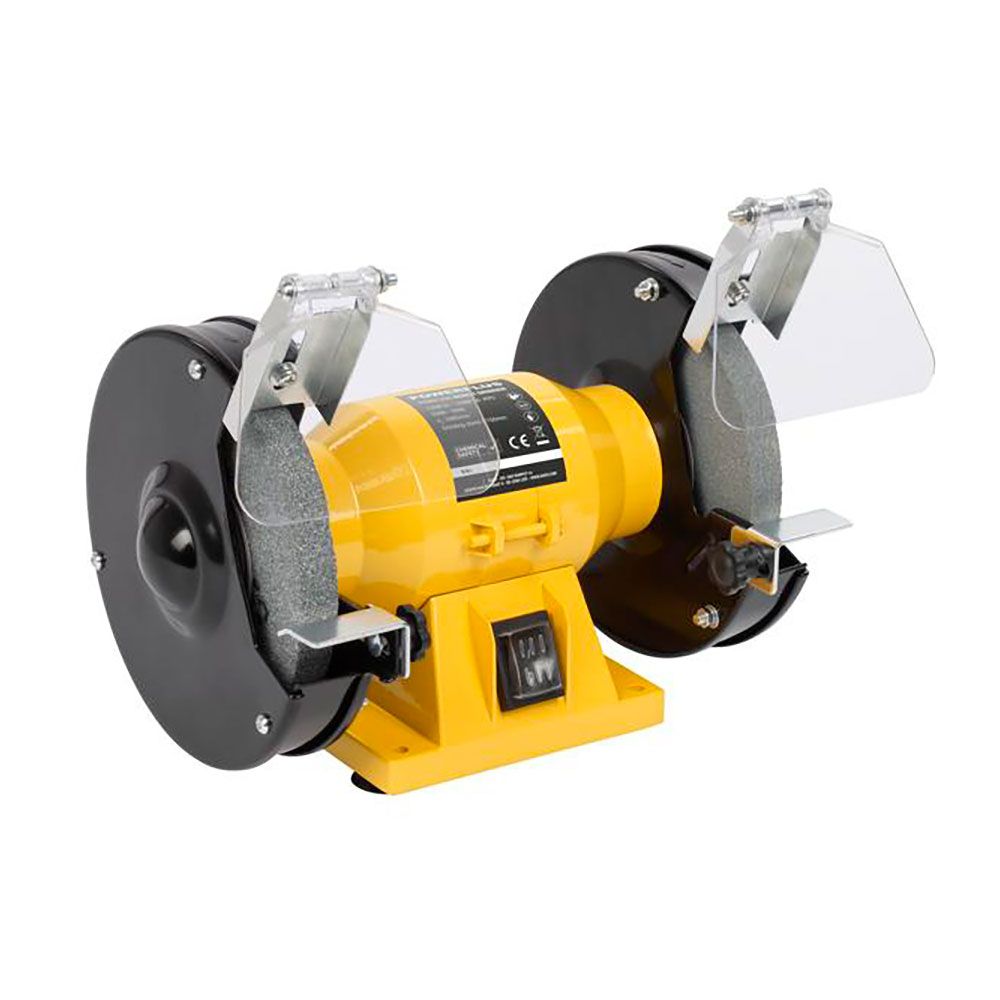 Esmeriladora de banco + 2 ruedas abrasivas de ø150 mm, 150 w