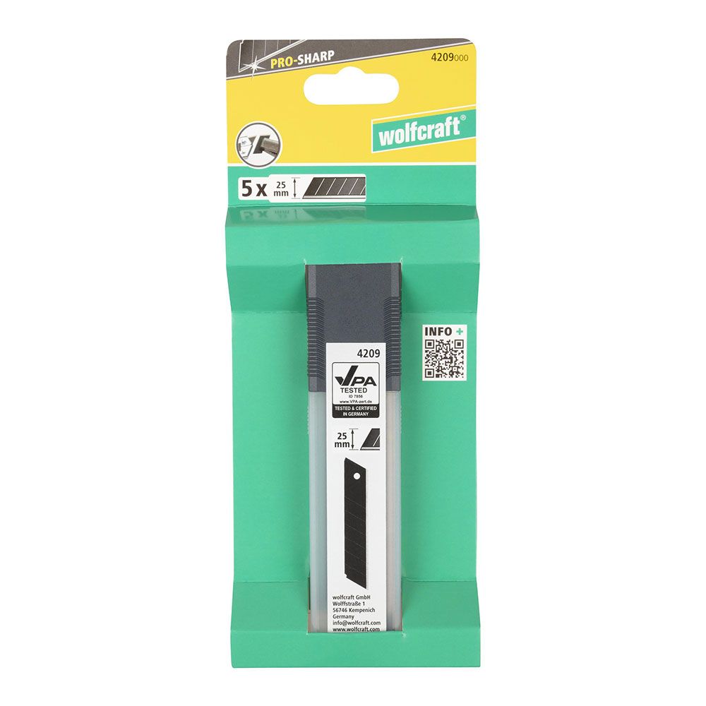 Cuchillas separables pro sharp 25mm, 5 uds