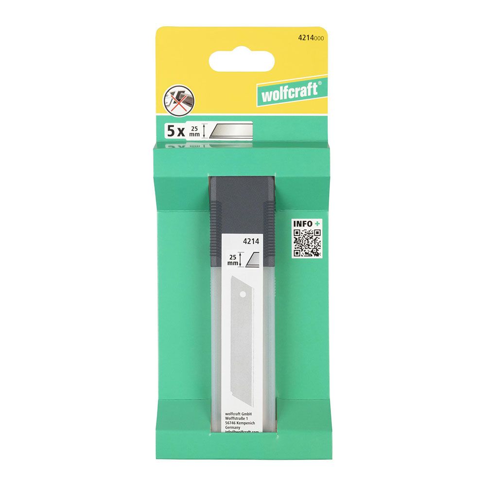 Cuchillas de seguridad 25 mm, 5 uds