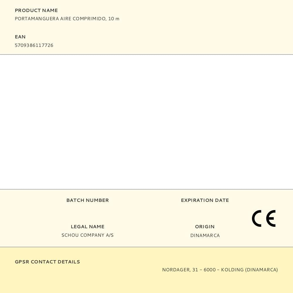 Portamanguera aire comprimido, 10 m