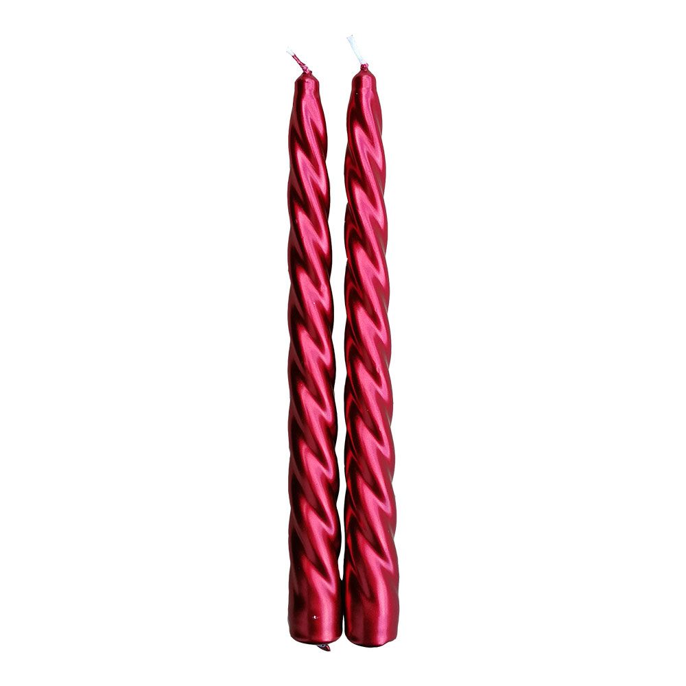 Pack 2 velas decorativas rojas ø2x24cm magic lights