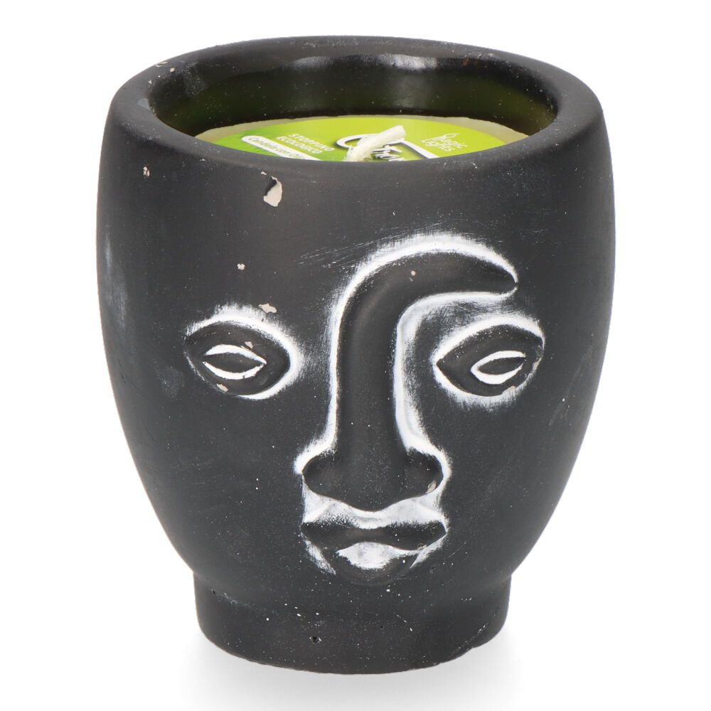 Vela citronela de terracota caras colores surtidos