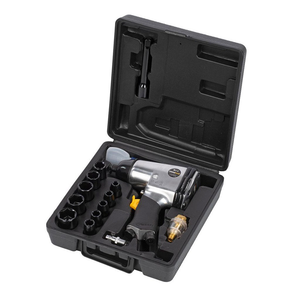 Llave de impacto neumática ½ pulg 114 l/min 310 nm + vasos