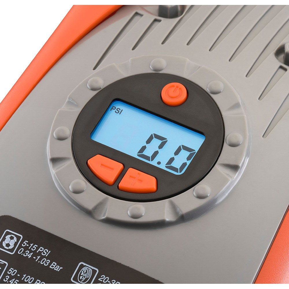 Inflador de aire 230 v ca y 12 v cc con accesorios, 11,03 bar