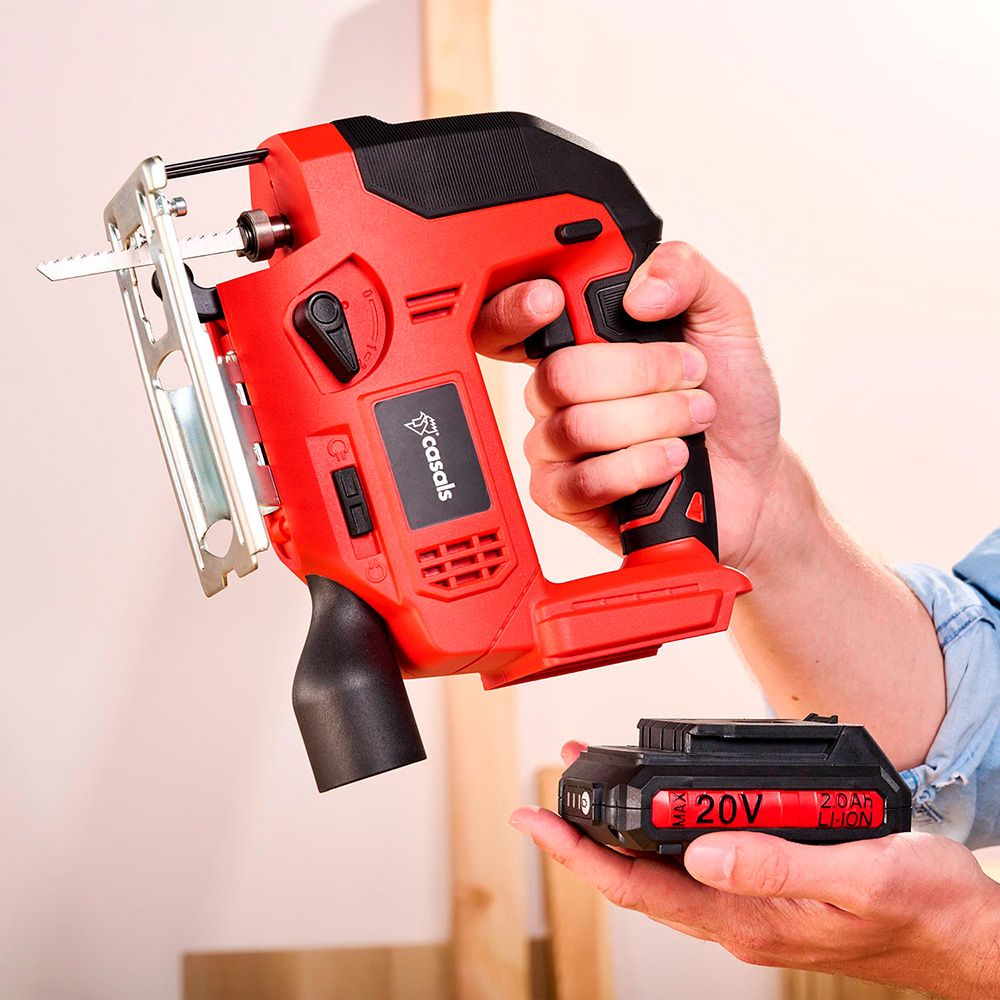 Sierra de calar inalámbrica cjs2050 20 v incluye bateria + cargador