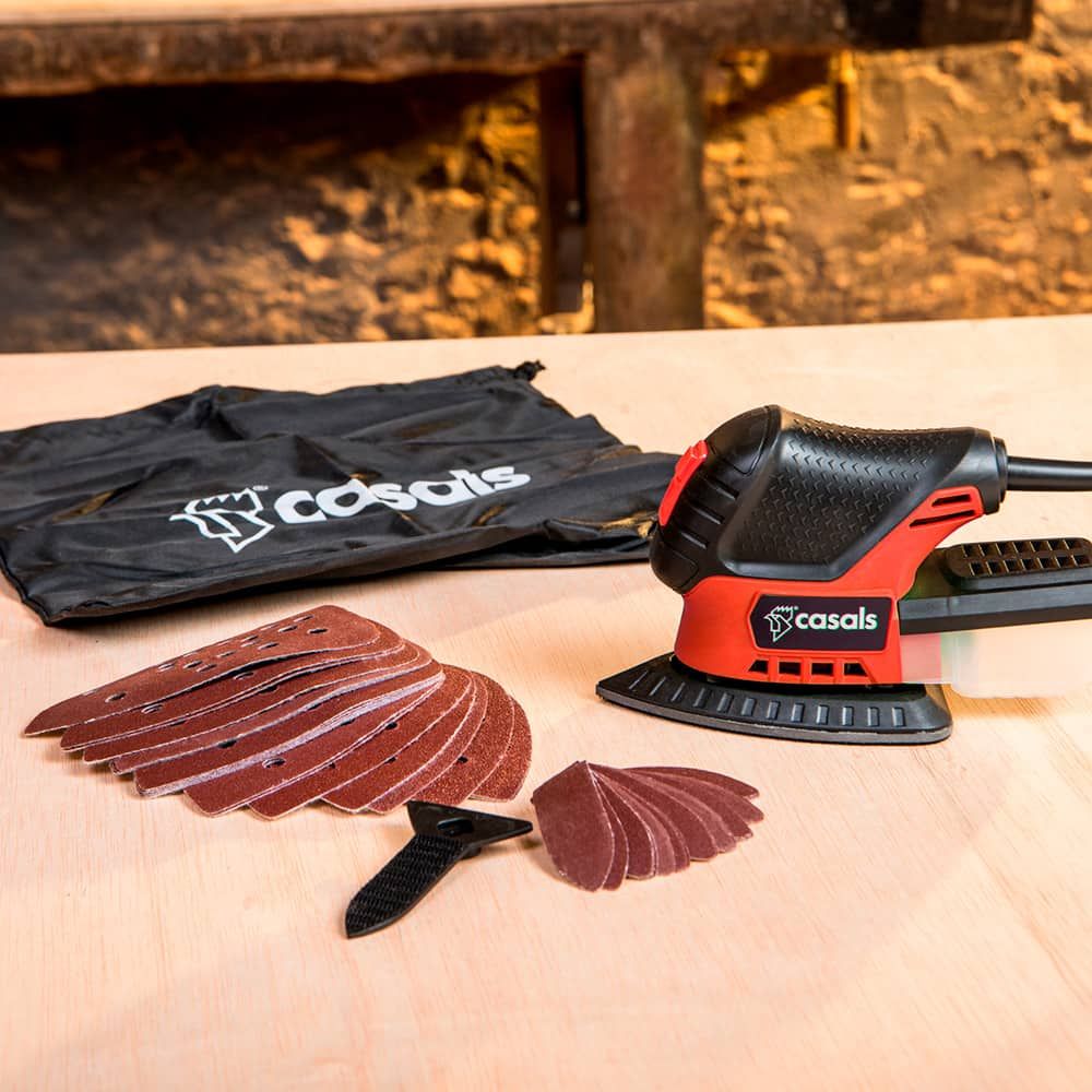 Lijadora con cable sd75 75 w 230 v con accesorios