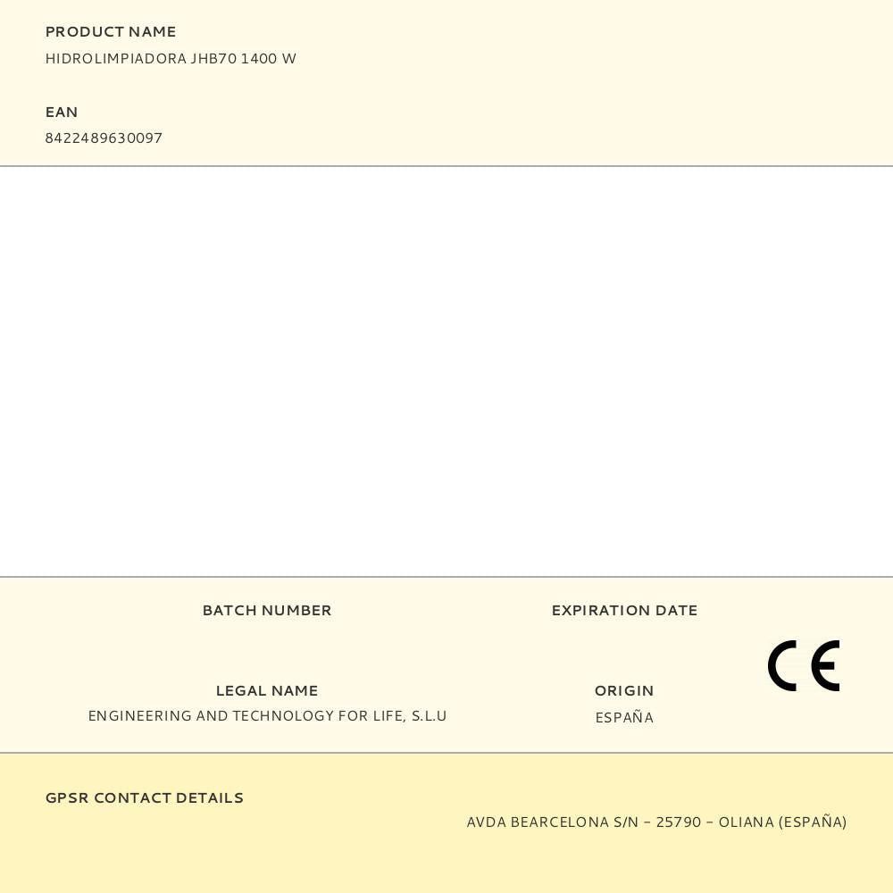 Hidrolimpiadora jhb70 1400 w