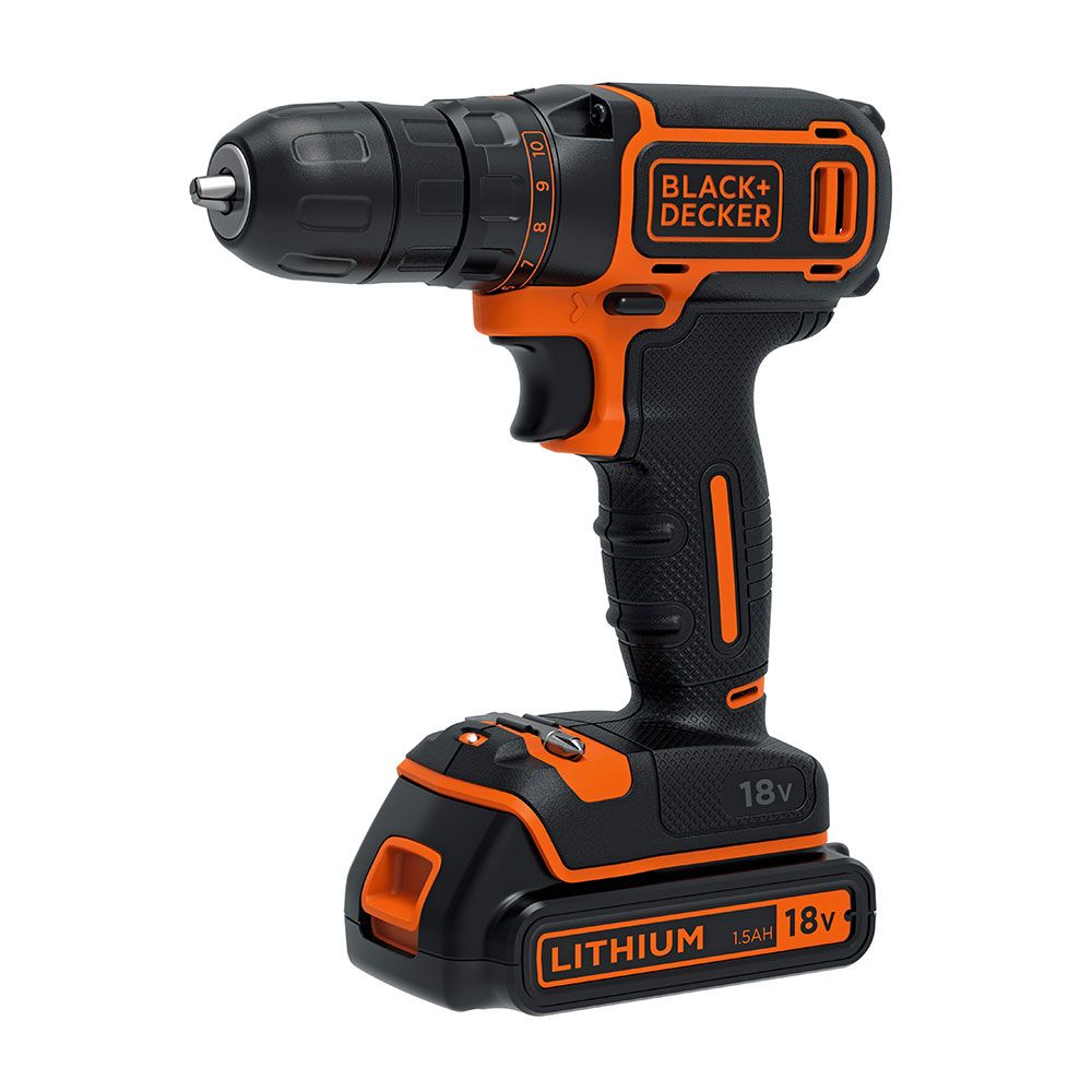 Kit taladro atornillador 18 v con batería de litio y cargador