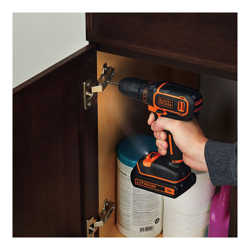 Kit taladro atornillador 18 v con batería de litio y cargador