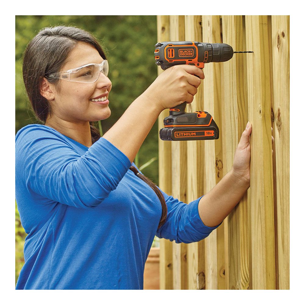Kit taladro atornillador 18 v con batería de litio y cargador
